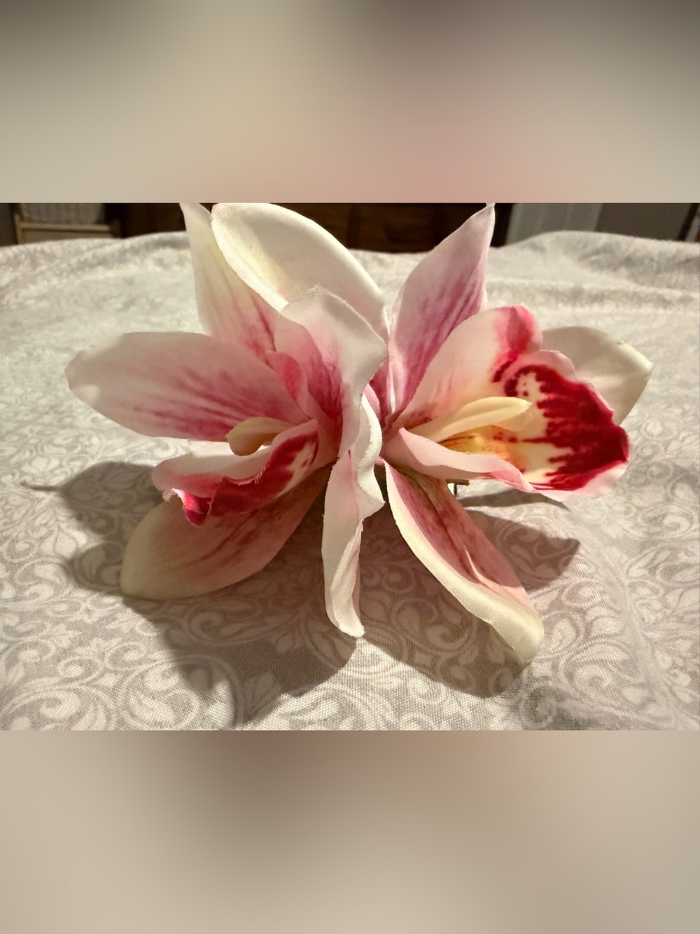 Pink Orchid Hair Clip - Picture 2 of 3